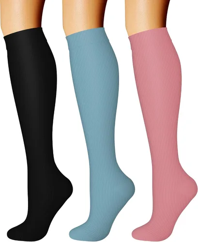Miniatura 42 de CHARMKING - Calcetines de compresión para mujeres y hombres (3 pares), 15-20 mm Hg, el mejor apoyo para atletismo, running o ciclismo, mejora