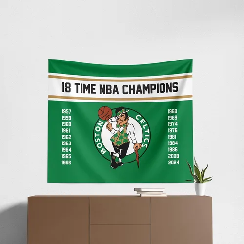 Miniatura 5 de Northwest 2024 NBA Champions Boston Celtics - Tapiz para colgar en la pared, 34 x 40 pulgadas, tela de poliéster tejida, arte decorativo