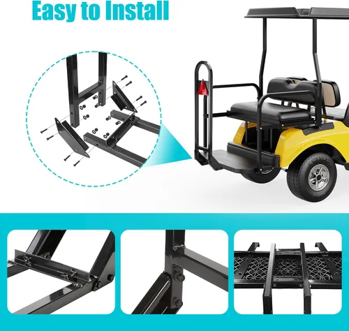 Miniatura 6 de 10L0L Barra de agarre para asiento trasero de carrito de golf, barandilla de seguridad resistente para seguridad del asiento trasero del pasajero