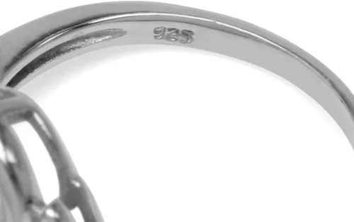 Miniatura 4 de Silvershake Anillo de plata de ley 925 con nudo celta triquetra de 0.394 x 0.276 in con forma de pera genuina para mujer
