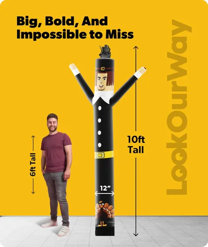 Miniatura 3 de LookOurWay Air Dancers - Accesorio inflable para hombre – 10 pies de alto loco agitando tubo inflable para bailar (soplador no incluido) – Tema