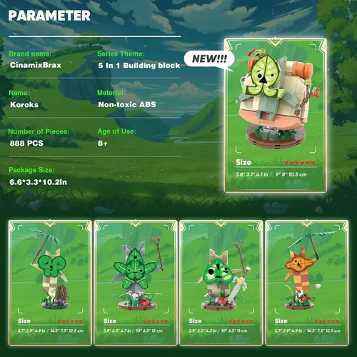 Miniatura 4 de CinamixBrax Koroks Juego de Construcción, 5 Juegos de Bloques de Construcción de Personajes para Fanáticos de BOTW, Lindas Figuras de Acción