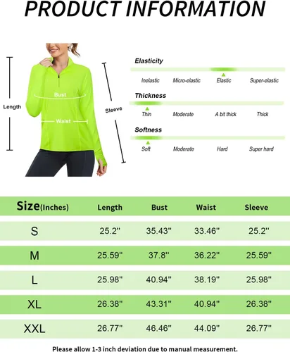 Miniatura 6 de Misyula - Camisetas de golf para mujer, con cremallera de 14, protección solar, secado rápido, tenis, correr, atletismo, entrenamiento