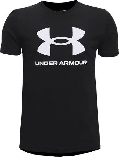 Under Armour Camiseta de manga corta con logotipo deportivo para niños