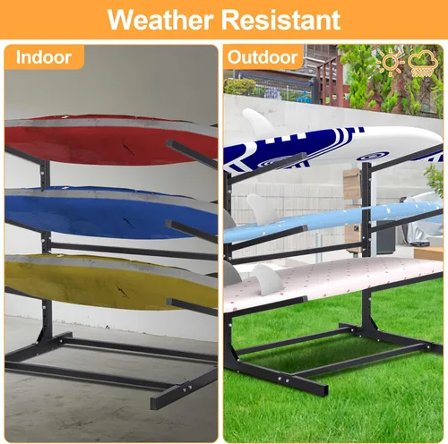 Miniatura 6 de Kayak Storage Rack, Adjustable Kayak SUP Stand, Weatherproof and Heavy Duty Surfboard Storage Rack, Hold up Kayaks, SUPs, Paddleboards, Canoes