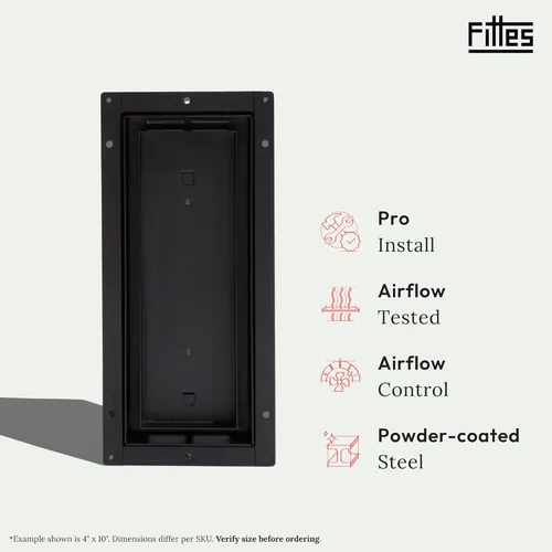 Miniatura 2 de Fittes Ventilación de suelo empotrada [Luxe], cubierta minimalista de acero sólido para registro de retorno de aire HVAC, solución de flujo de aire