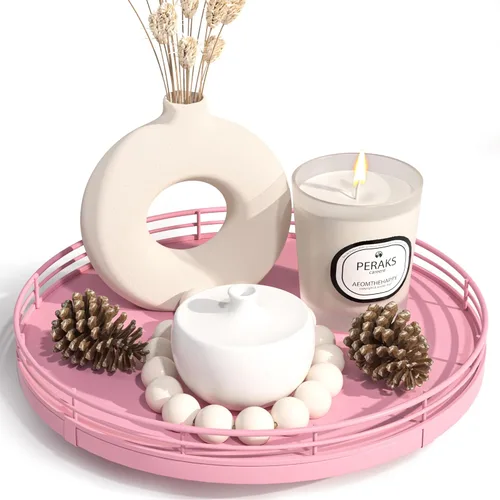 Miniatura 44 de Bandeja de baño de madera de roble de 12 pulgadas para mostrador, bandeja de tocador para perfume, loción, velas, maquillaje, joyería, fregadero