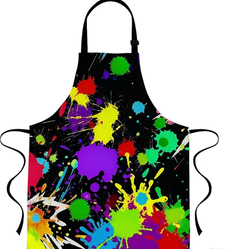 Miniatura 7 de Delantal floral mexicano con 2 bolsillos, delantal ajustable para cocinar, hornear, barbacoa, pintura, regalos para mujeres y hombres