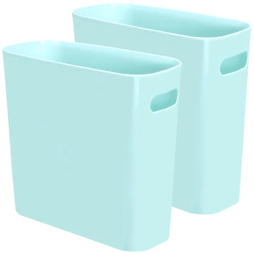 Miniatura 10 de Youngever Cubo de basura delgado de 1.5 galones, contenedor de basura de plástico, pequeño con asas para oficina en casa, sala de estar, sala