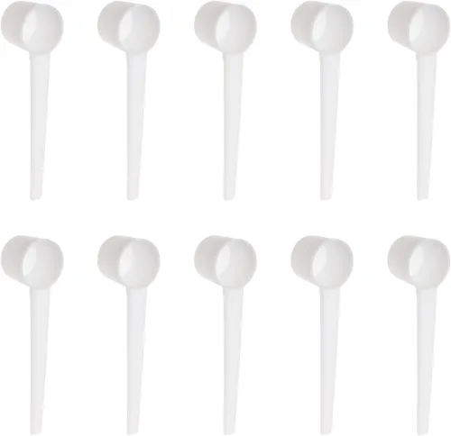 Miniatura 6 de Cuchara medidora de plástico reutilizable de grado alimenticio, mango largo, no tóxico, cucharadita de café, cuchara de leche en polvo, cucharas