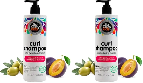 Miniatura 8 de SoCozy Champú para rizos Para cabello de niños Limpiador ultrahidratante Sin parabenos, sulfatos, colores ni tintes sintéticos, crema dulce