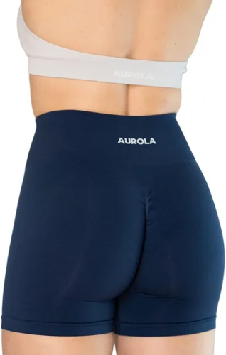 Miniatura 7 de AUROLA Intensify - Pantalones cortos deportivos sin costuras de cintura alta para mujer, para correr, gimnasio, fitness, yoga, entrenamiento