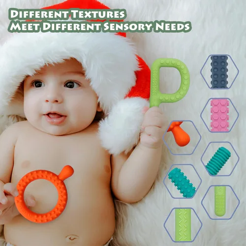 Miniatura 4 de Juguetes sensoriales para niños con autismo, juguetes de silicona para la dentición del bebé, paquete de 5 juguetes para autismo para TDAH