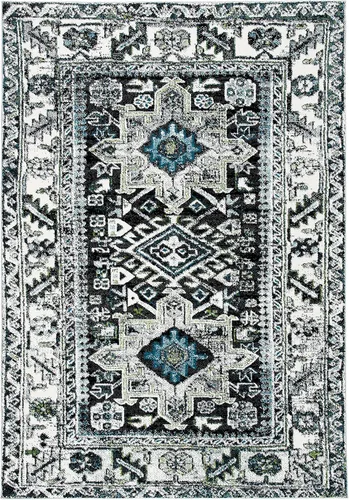 Miniatura 45 de SAFAVIEH Vintage Hamadan Collection Alfombra - 5'3" x 7'6", Rojo & Multi, Diseño tradicional persa, que no desprende pelusa y fácil de limpiar