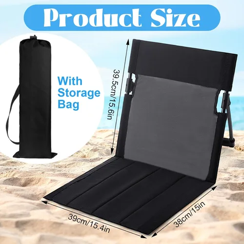 Miniatura 3 de Karenhi Sillas plegables junto a la piscina para borde de la piscina, sillas de playa portátiles con soporte trasero, asientos plegables de piscina