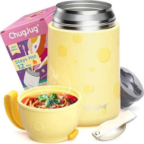 Miniatura 16 de Termo de sopa de 15 onzas para comida caliente para niños, tarro de comida aislado con cuchara, recipiente térmico para almuerzo, boca ancha vacío