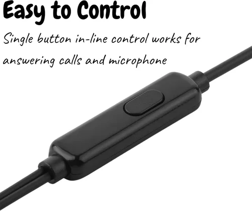 Miniatura 2 de Mr. Pen - Auriculares con micrófono, 4.25 pies, conector de 0.138 in, auriculares intrauditivos con cable