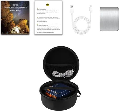 Miniatura 8 de Luz de campamento recargable de 10000 mAh con control de voz - 4000LM 3000K/4500K/6500K Linterna LED portátil, IPX4 impermeable para camping, 30W pro