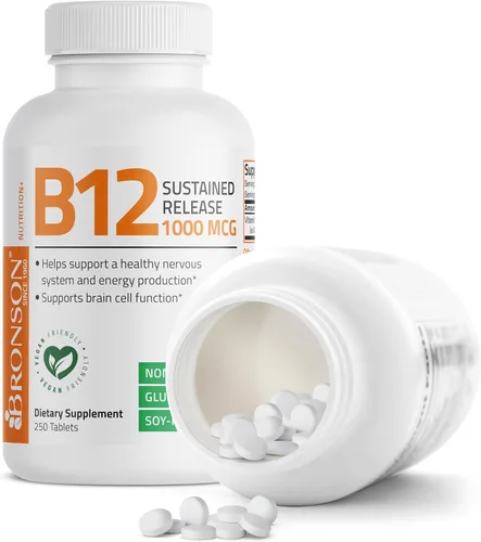 Miniatura 6 de Bronson Vitamina B12 1000 mcg de liberación sostenida tabletas premium sin OMG que apoyan el sistema nervioso, la función cerebral saludable