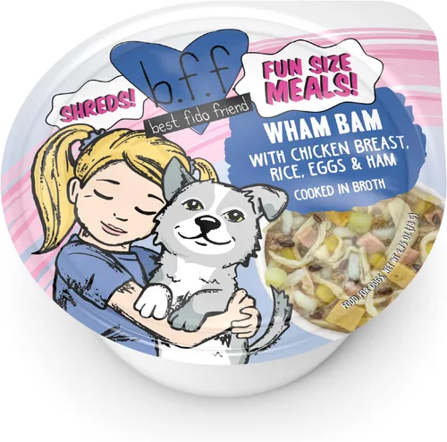 Weruva Best Fido Friend Comidas de Tamaño Divertido para Perros, Wham Bam, Taza de 2.75oz, Paquete de 12
