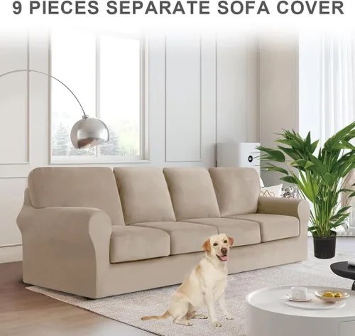Miniatura 251 de Funda para Sofá de Terciopelo, Fundas Elásticas para Sofá para Funda Principal Separada/Respaldos y Cojines de Asiento, Funda para Sofá, para Fundas