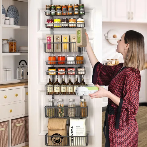 Miniatura 6 de Moforoco - Organizador sobre la puerta para despensa, estantes organizadores para puerta de despensa, organizadores de cocina y almacenamiento