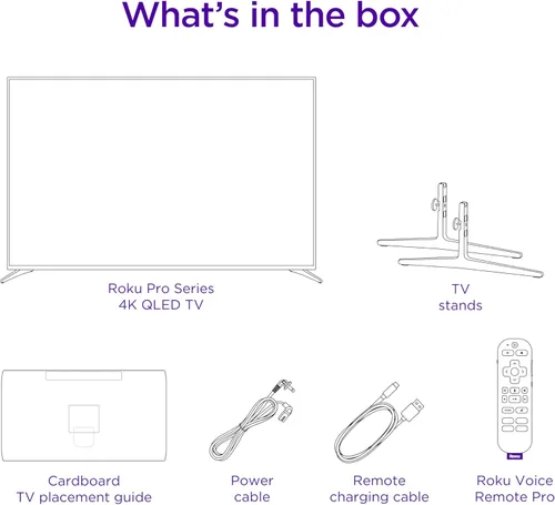 Miniatura 11 de Roku Smart TV – 55 pulgadas Pro Series 4K QLED RokuTV con retroiluminación Roku Voice Remote Pro, Dolby Vision IQ, frecuencia de actualización