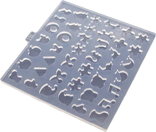 Miniatura 3 de 1 pieza de la serie de Navidad Mini Ear Studs árbol de Navidad/rompecabezas/notas musicales pendientes de resina molde de silicona, joyería DIY