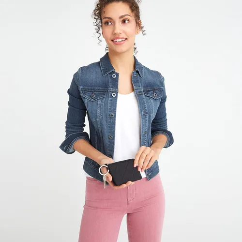 Miniatura 6 de Cartera de lujo de sarga con cremallera y protección RFID para mujer