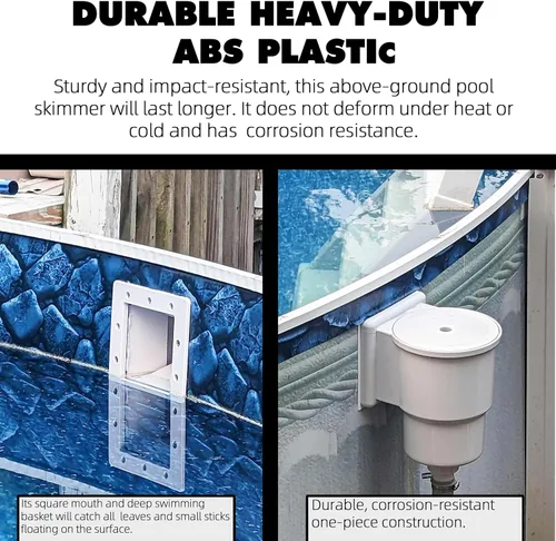 Miniatura 5 de TonGass (Juego completo de desnatadores de piscina de ajuste universal sobre el suelo (blanco) Kit de accesorios de desnatador de piscina