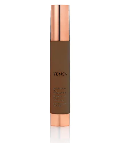 Miniatura 10 de YENSA Base de maquillaje de suero – Base de cobertura completa súper sedosa enriquecida con péptidos, vitamina C y ácido ferúlico para ayudar a 34