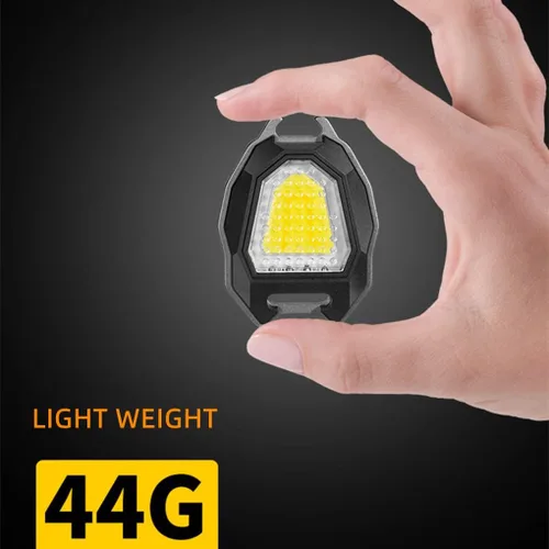 Miniatura 5 de Taoke Mini luz de trabajo COB con función de abrebotellas, soporte ajustable, silbato, encendedor de cigarrillos, soporte de base magnética
