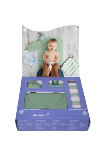 Miniatura 2 de Ubbi Tapete para cambiar pañales para bebé, suave y cómodo, accesorio imprescindible para recién nacidos, fácil de limpiar, almohadilla plegable