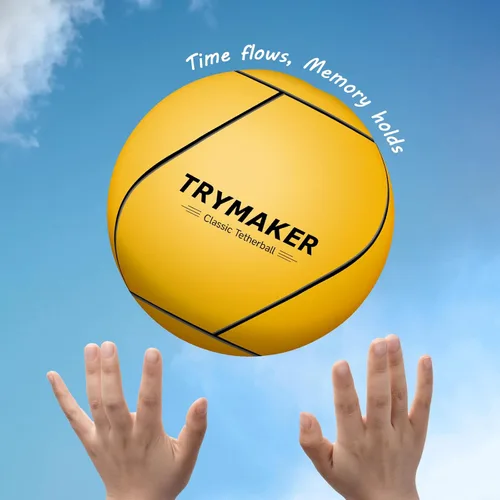 Miniatura 5 de Trymaker Tetherball, juego de bolas de sujeción y cuerda, Tetherball de repuesto para niños y adultos, patio trasero al aire libre