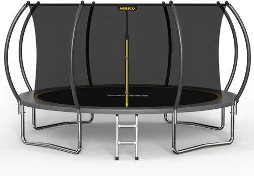 Miniatura 11 de Mersco Trampolín para exteriores de 10 pies, 12 pies, 14 pies, con recinto y escalera, cama elástica recreativa aprobada por ASTM para niños