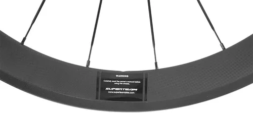 Miniatura 6 de Superteam Ruedas de Bicicleta de Carretera de Fibra de Carbono 700C, Juego de Ruedas Clincher de 50mm, Mate de 23 de Ancho Negro brillante