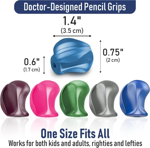 Miniatura 7 de The Pencil Grip Agarres para Lápices, El Agarre Cruzado, Ayuda de Escritura Ergonómica Metálica Para Diestros y Zurdos, Agarres de Lápices Metálico.