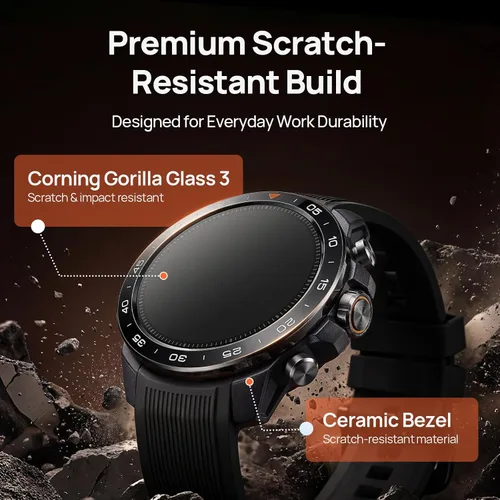 Miniatura 3 de mibro GS Explorer S - Reloj inteligente resistente para hombre con cerámica resistente a los arañazos y pantalla AMOLED de 1.32 pulgadas, batería