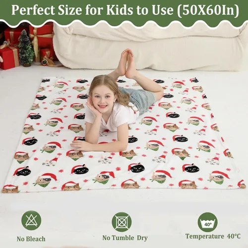 Miniatura 6 de Manta para niños Softan para niñas y niños, manta de franela cálida y suave para niños pequeños para sofá, sofá cama, manta de franela suave y Gato