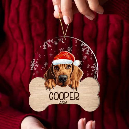 Miniatura 96 de Nazenti American Pit Bull Terrier Adorno de Navidad, adorno de perro fotográfico, adorno de perro personalizado, adornos de fotos de madera