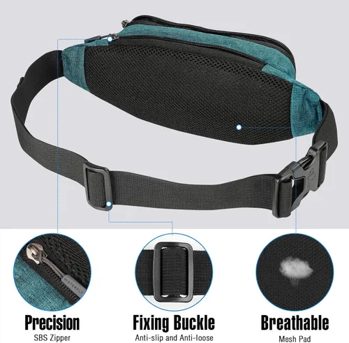 Miniatura 4 de WATERFLY Riñonera de Cintura: Bolso Pequeño de Cadera, Riñonera, Bolso de Fanny, Paquete de Fanny, Riñonera, Bolso de Cintura, Riñonera, Bolso