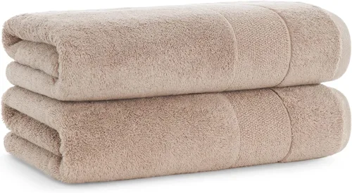 Miniatura 25 de Aston & Arden Aegean - Toallas de baño de felpa sólidas, paquete de 2, 100% algodón turco, 600 GSM, toallas de baño de gran tamaño para spa o hotel