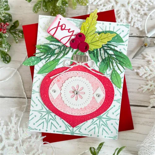 Miniatura 33 de Troqueles para álbum de recortes, troqueles de metal de Navidad para hacer tarjetas, plantilla de perforación para manualidades de papel, plantillas