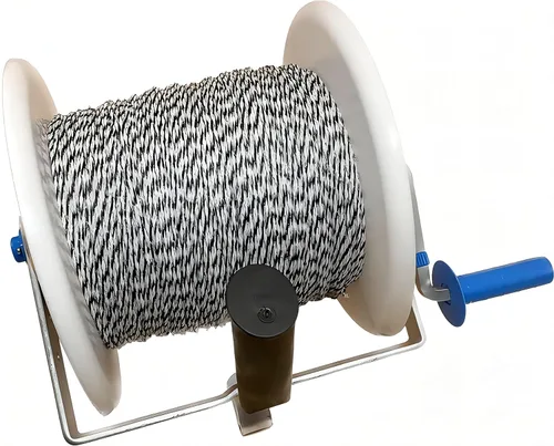 Miniatura 5 de Valla eléctrica Mega 3:1 Geared Reel Prewound 2296ft 6 Strands Polywire PK1