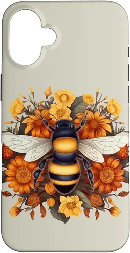 Miniatura 22 de iPhone 16 Boho Flower Bee Honey Beekeeper Daisy Sunflower Bee Case