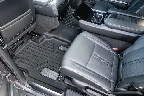 Miniatura 4 de SMARTLINER Juego de alfombrillas de 3 filas de ajuste personalizado para todo tipo de clima, compatible con Jeep Grand Wagoneer 2022-2025