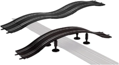 Carrera 20061649 61649 Hump Hill Bridge Set Sección Añadir en pista piezas para GO & Digital 143 Slot Car Racing Sets Negro