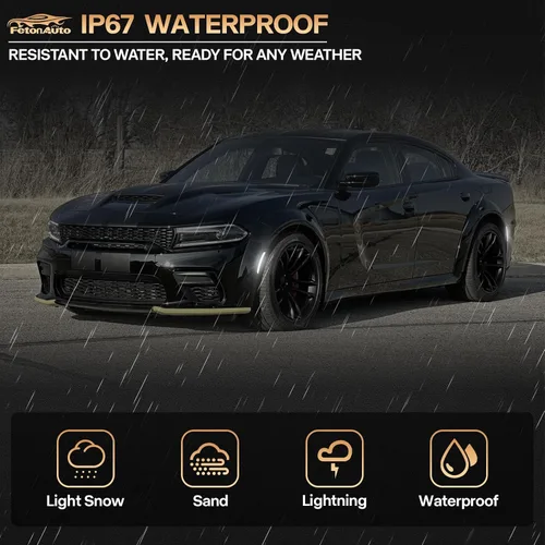 Miniatura 7 de luces LED blancas de señalización lateral para Dodge Charger 2015-2024, luces de parachoques delanteras y traseras con lente ahumada, faros Blanco