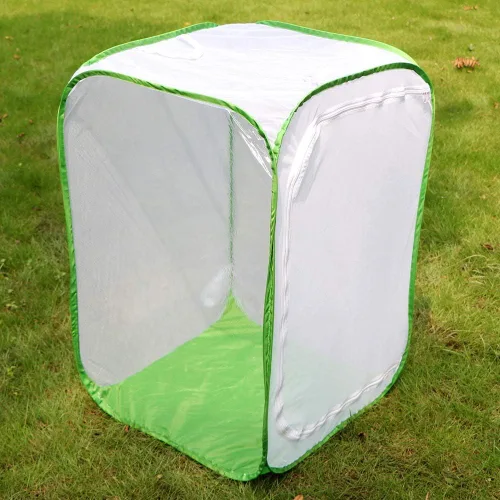 Miniatura 5 de Hábitat grande de mariposa monarca de 36 pulgadas, jaula gigante plegable de malla para insectos, terrario emergente de 24 x 24 x 36 pulgadas con 10