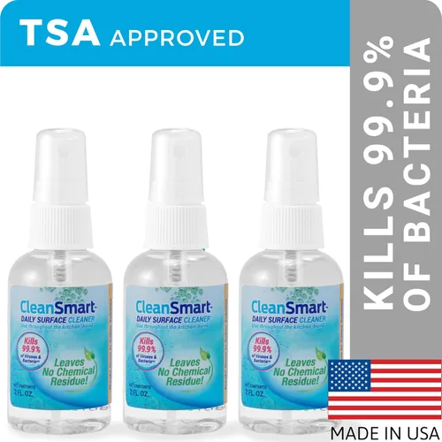Miniatura 7 de CleanSmart El desinfectante To Go mata el 99.9% de los virus, aprobado por la TSA para viajes seguros, botella de 2 onzas (paquete de 3)
